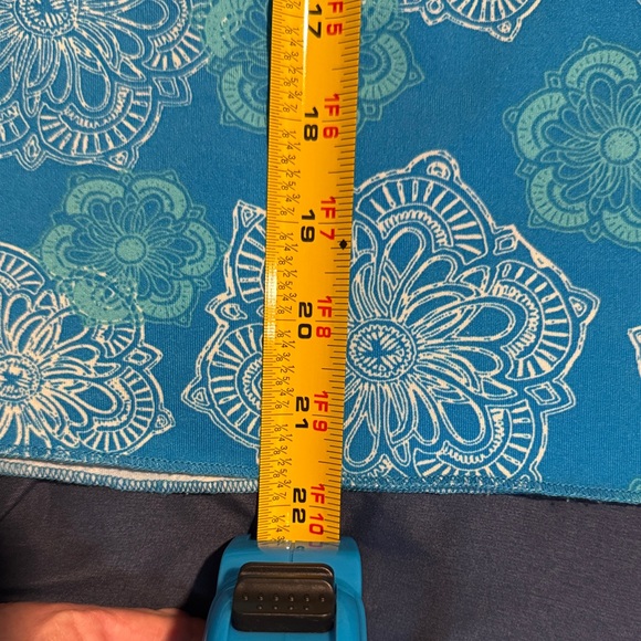 Casual Blue Patterned Pull-On Skirt - Picture 4 of 6